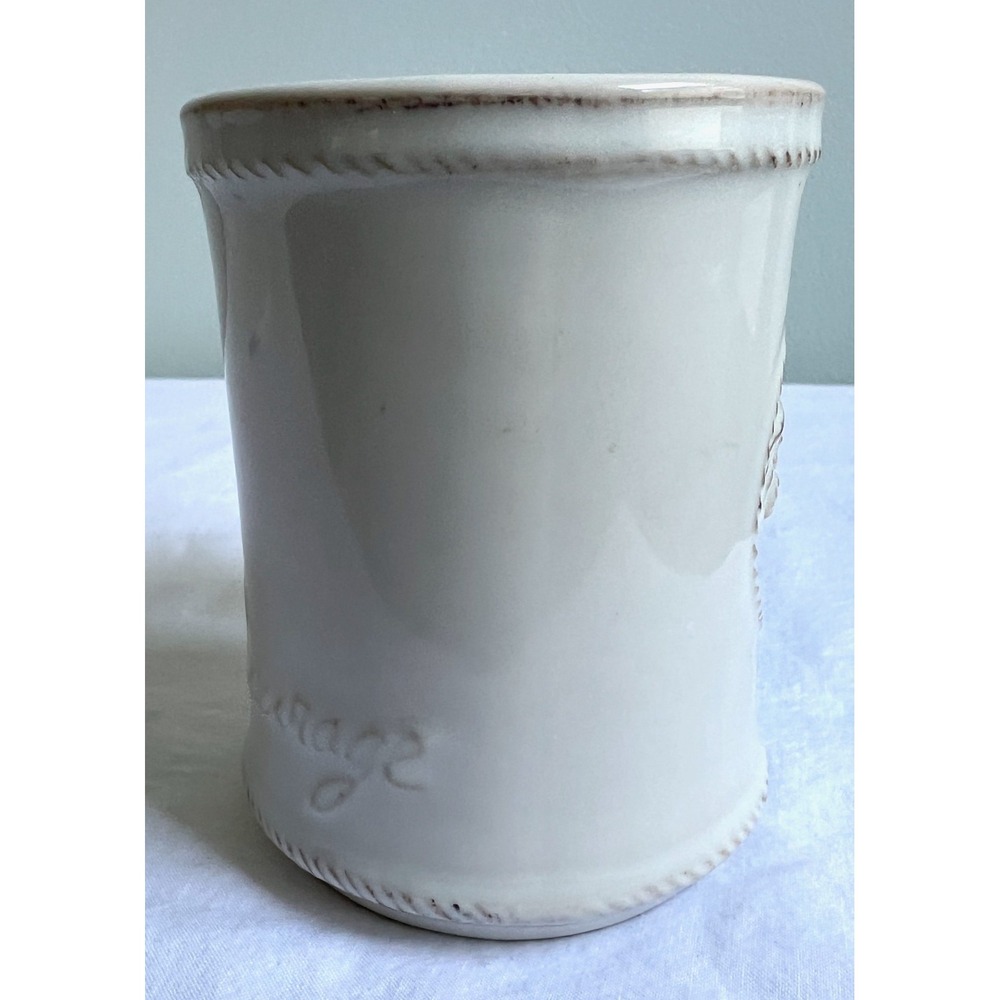 Juliska Ceramics Courage Lion Berry & Thread Whitewash Mug Coffee Cup Excellent - Picture 3 of 8